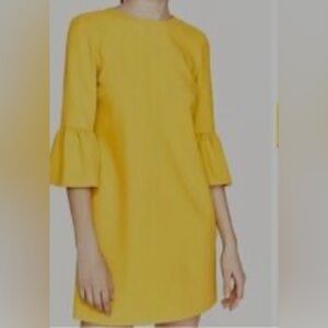 Zara ruffled long sleeve dress